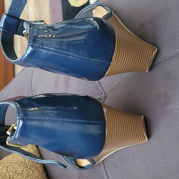 Ankle strap wedge sandals. Never size 8.5 worn once. Size 9 worn once - Picture 3 of 4